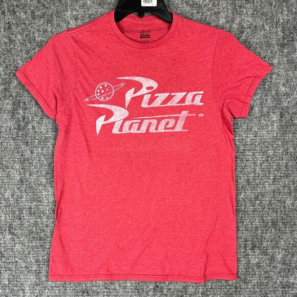 Toy Story Shirt Mens Small Red Pizza Planet Woody Buzz Walt World Disney Pixar - Picture 1 of 10